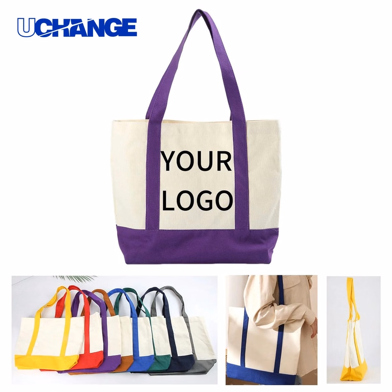 Canvas Tote Bag Carrier with Pocket