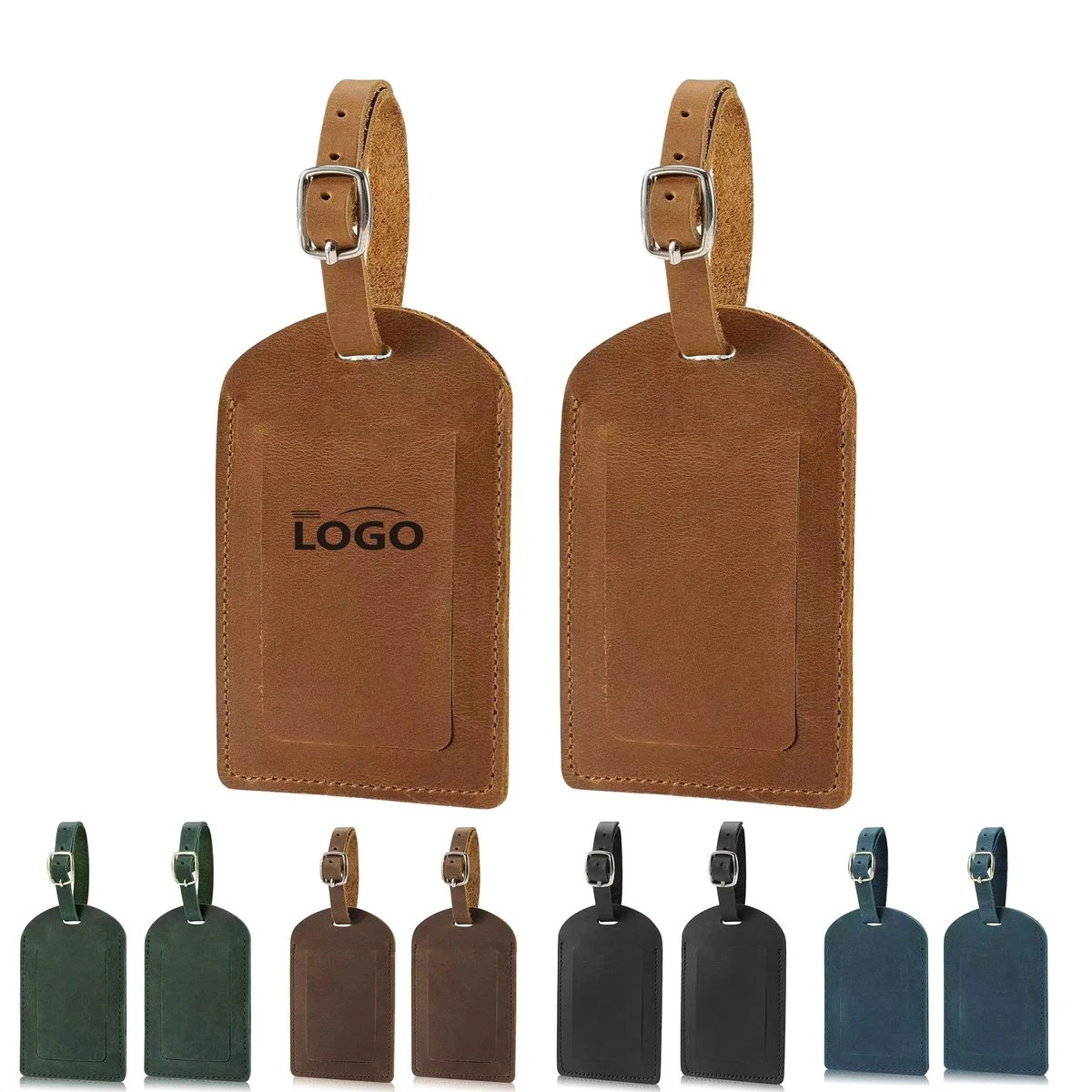 Leather Travel Bag Identification Tag 1