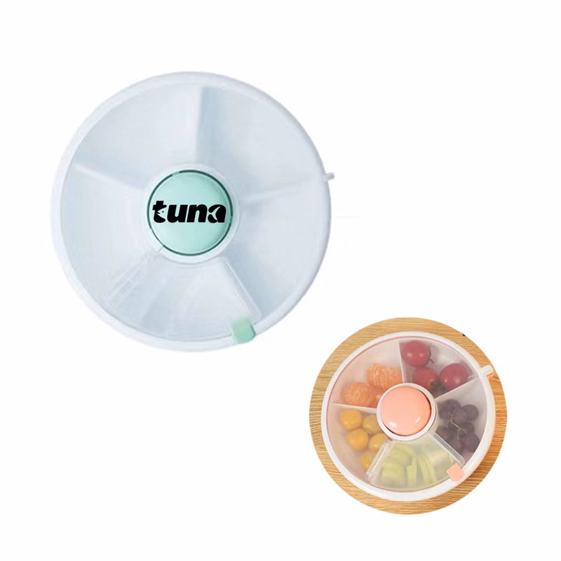 Rotable Separate Fruit Plate with Cover