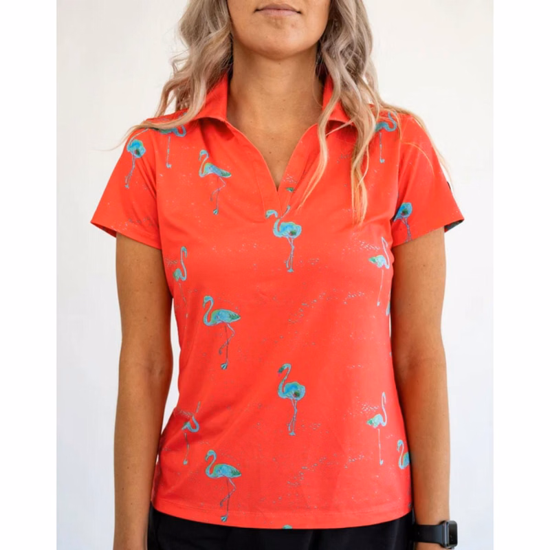 YATTA Golf® - Flamingo women's moisture wicking & Wrinkle free Polo Shirts
