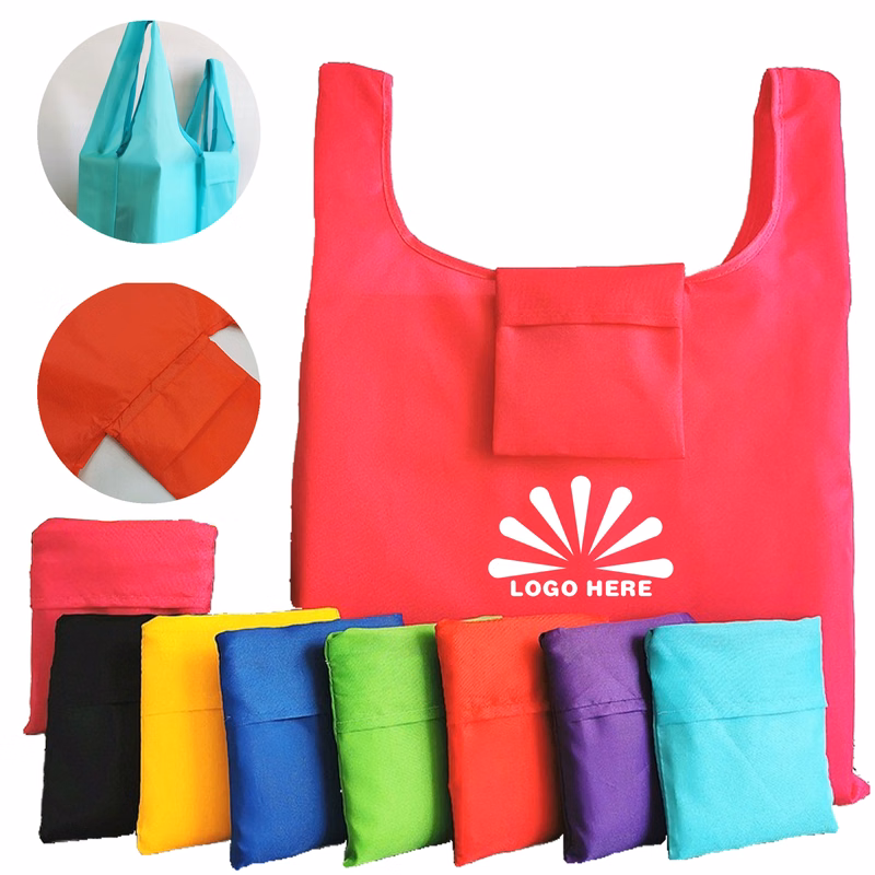 Reusable Foldable Tote Bag with Snap Closure