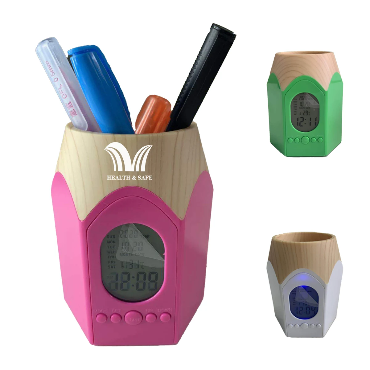 Electronic Calendar Pens Pencil Holder Cup 1