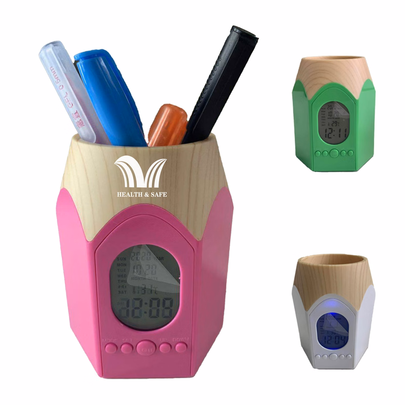 Electronic Calendar Pens Pencil Holder Cup
