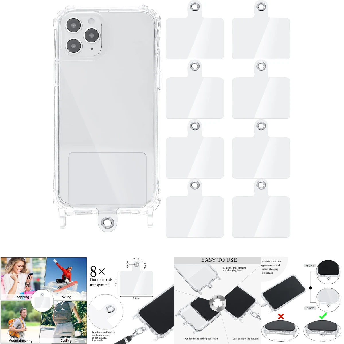 Universal Phone Tether Plastic Phone Tether Tab 1