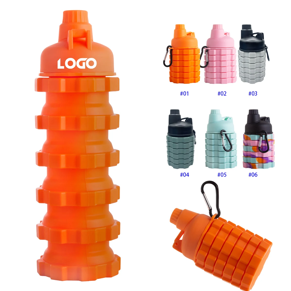 500ml Collapsible Silicone Water Cup 1