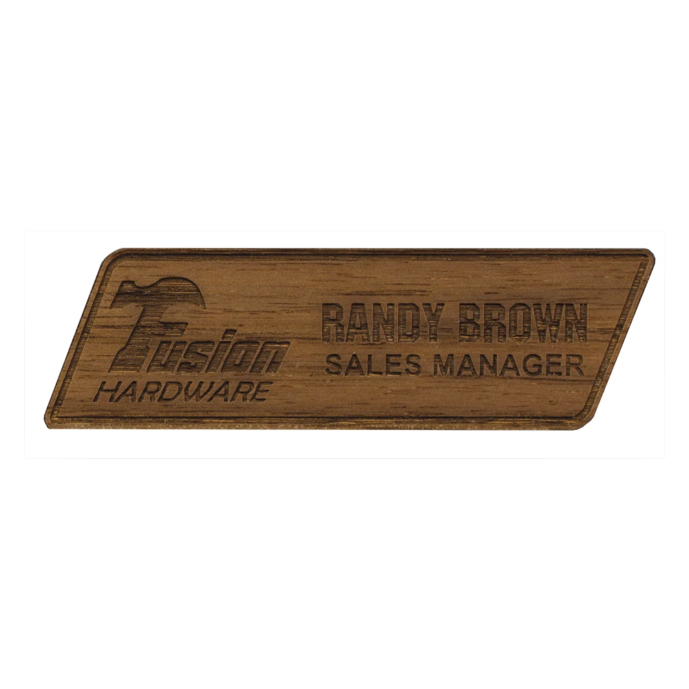 Texture Tone® Custom Wood Name Badges 1