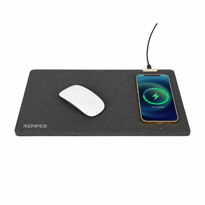 Eden Recycled Polyester Wireless Charging Mouse Pad
