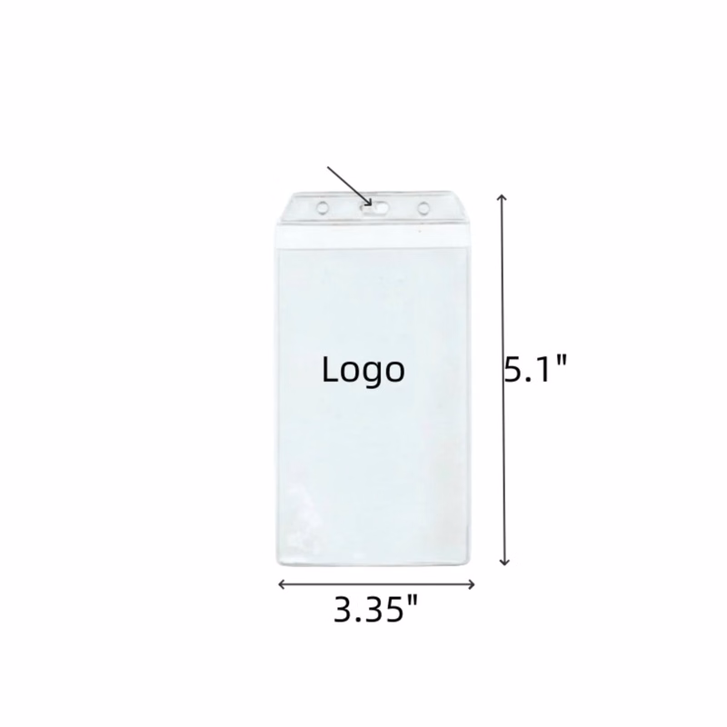 3.35" x 5.12" (V) Vertical Clear Vinyl Badge Holder