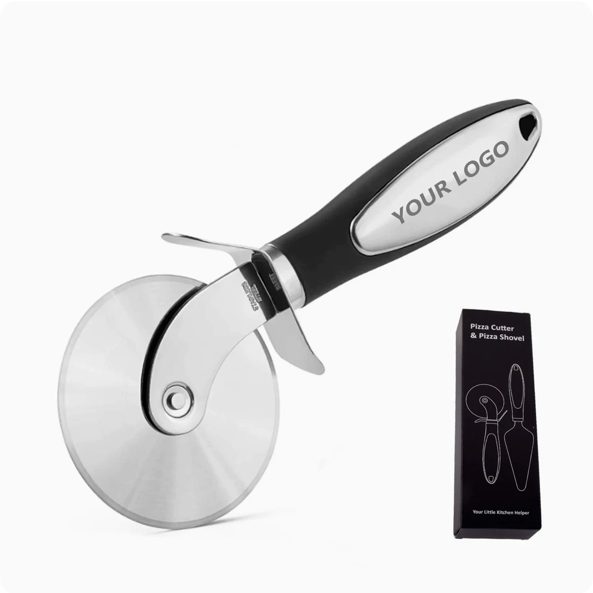 Stainless Steel Pizza Cutter W/ Handle 1