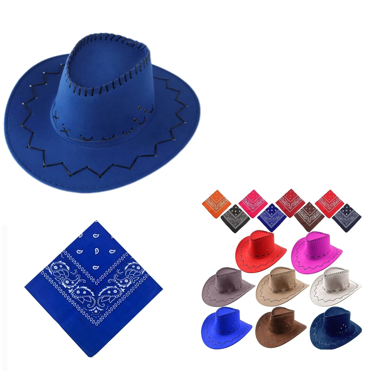 Cowboy Hat w/Bandanna 1