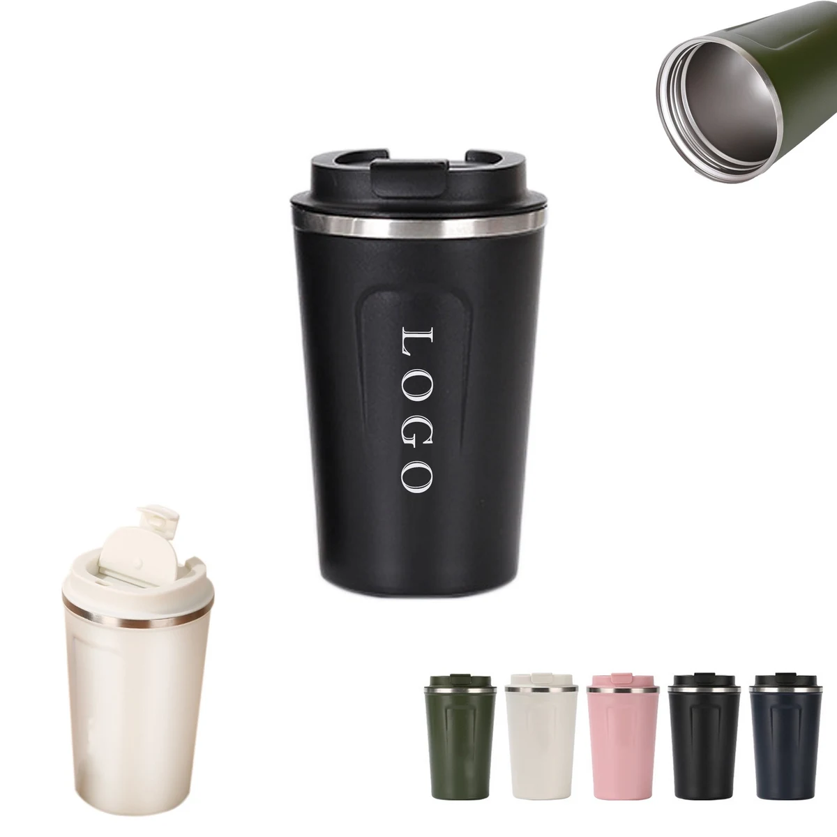 12Oz Travel Coffee Mugs Spill-Proof 1