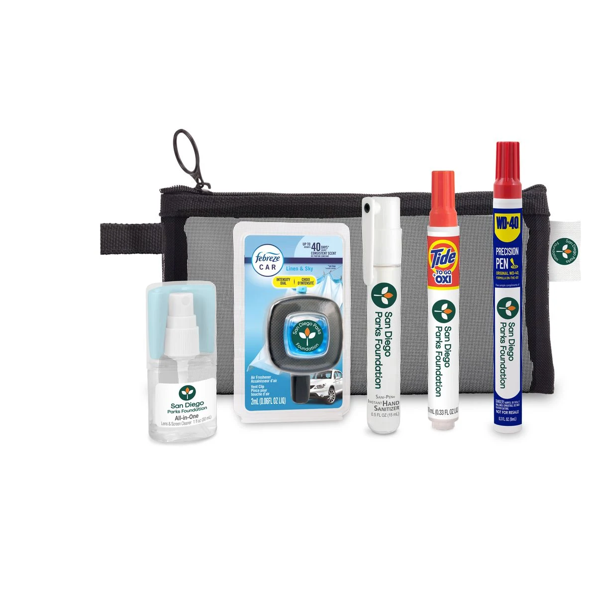 Glove Box Kit in Standard Mesh Bag with Sewn-in Tag 1