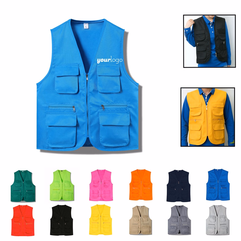Multi-Pocket Work Clothes Vest Volunteer Vest