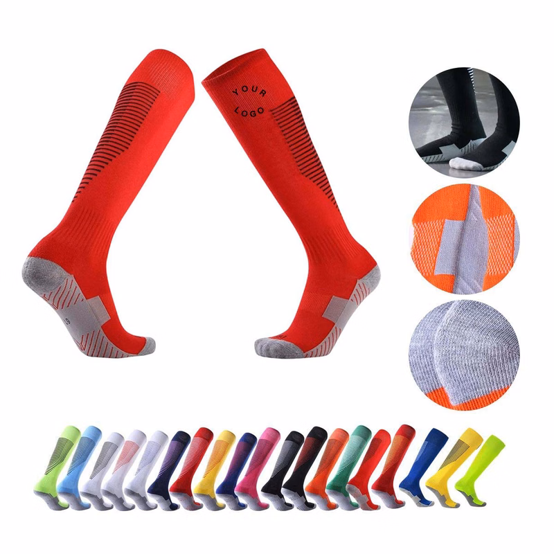 Long Soccer Socks with Breathable Polyester Fabric
