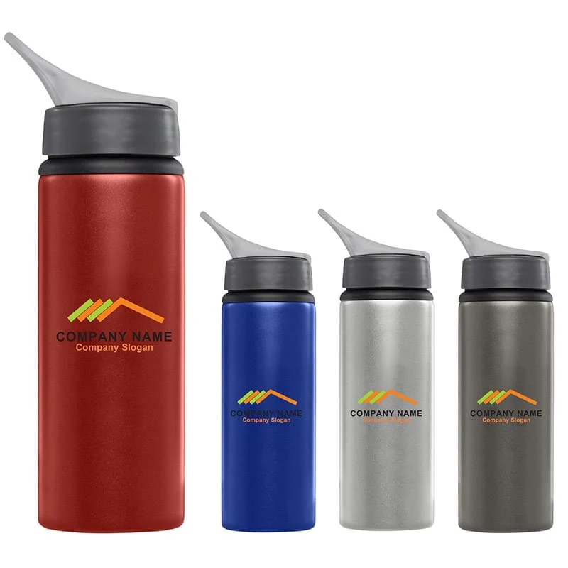 24 oz. Flip Top Aluminum Bottle with Handle - Full Color, custom water bottle with logo imprint 1