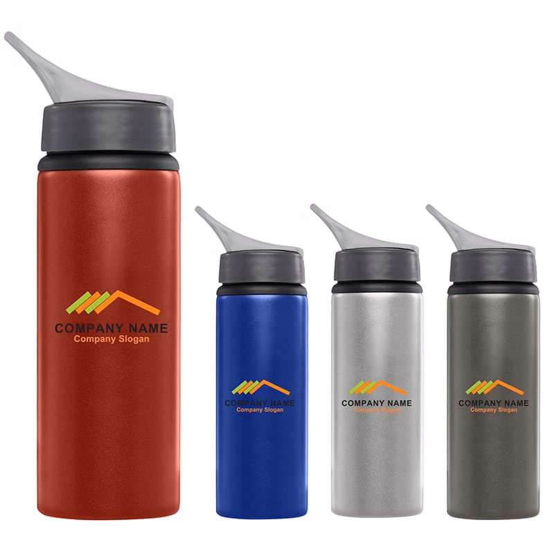 24 oz. Flip Top Aluminum Bottle with Handle - Full Color