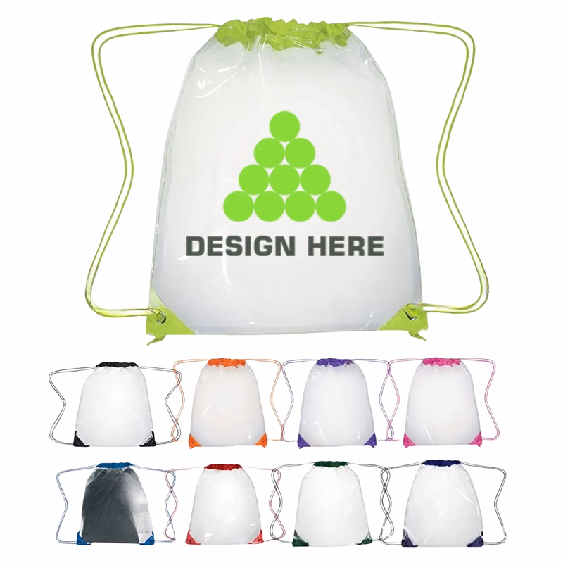 12 x 12 Inch PVC Drawstring Backpack