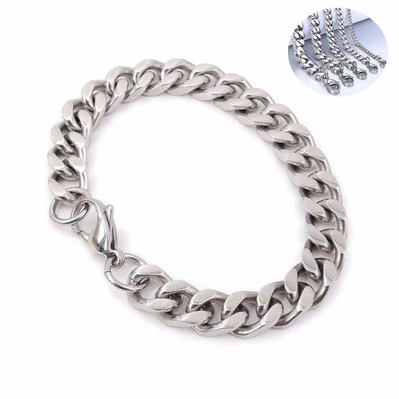 Bracelet for Men Curb Chain 3/5/7/9/11mm Stainless Steel
