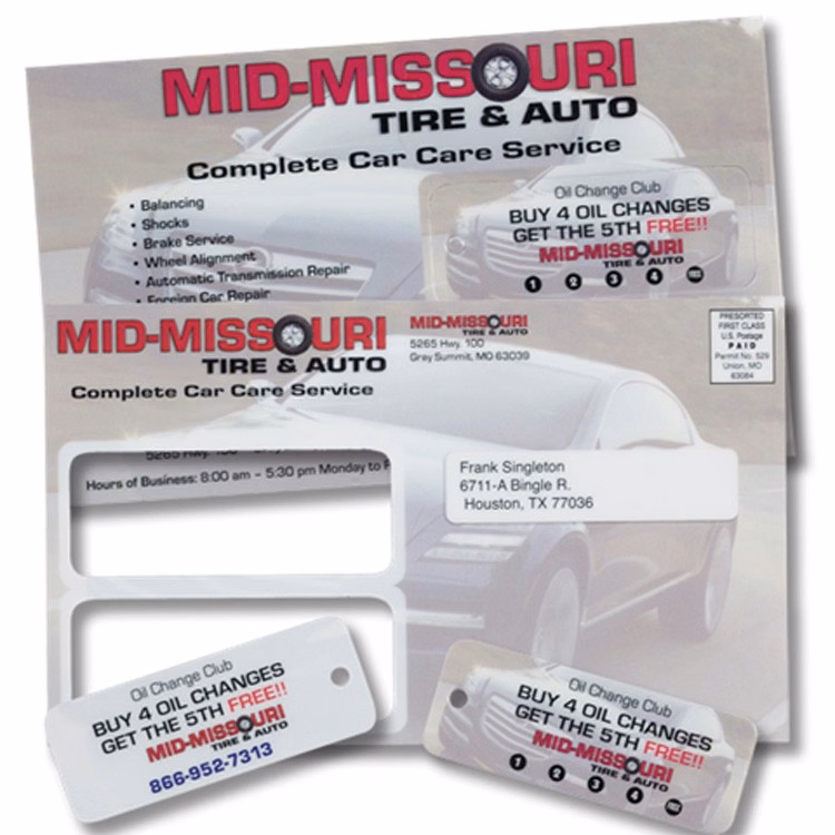 Mail Card with Two Key Tags