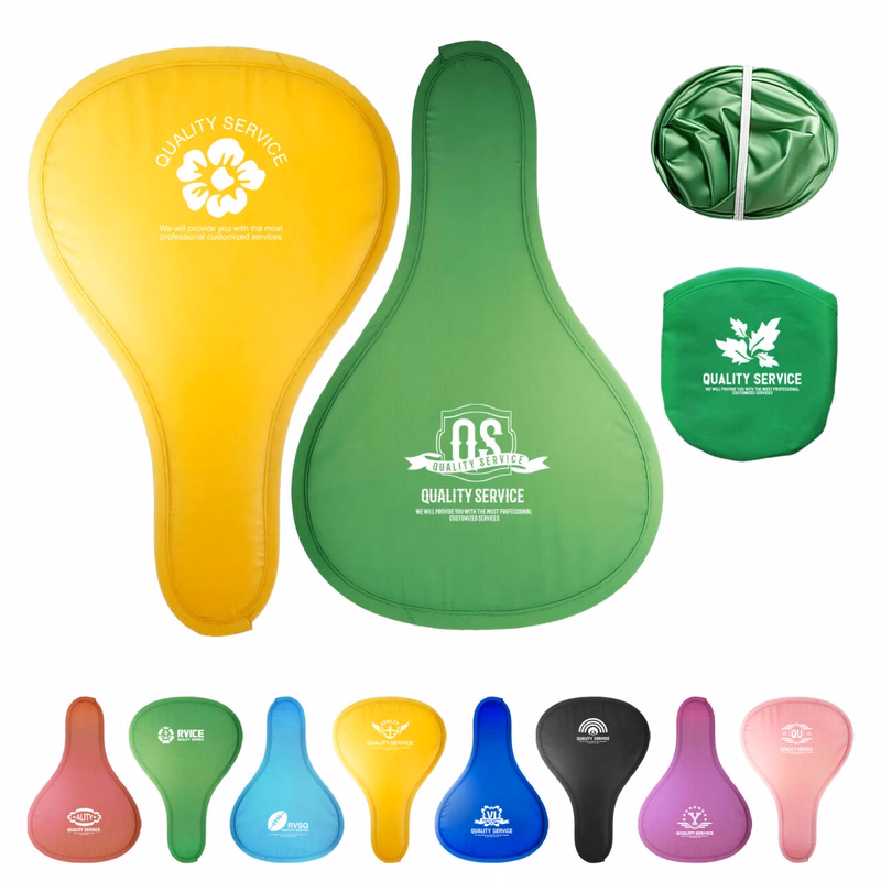 Foldable T Shape Polyester Disc Fan With Pouch (MOQ: 100 Pcs)