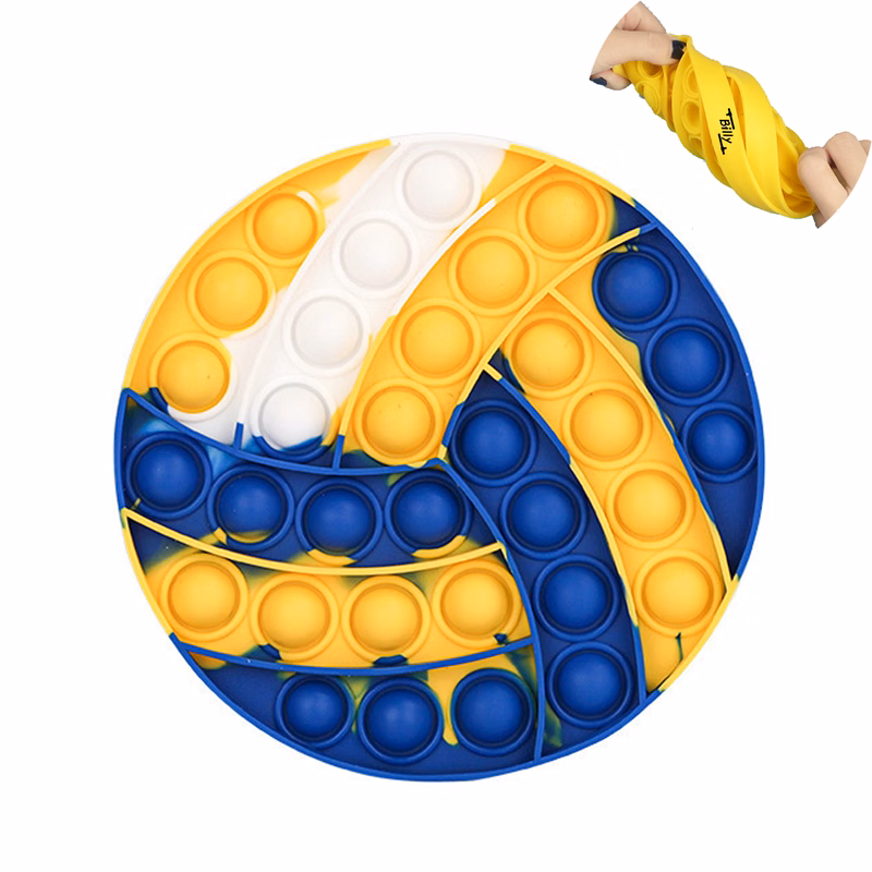 Silicone Volleyball Shaped Push Pop Bubble Toy