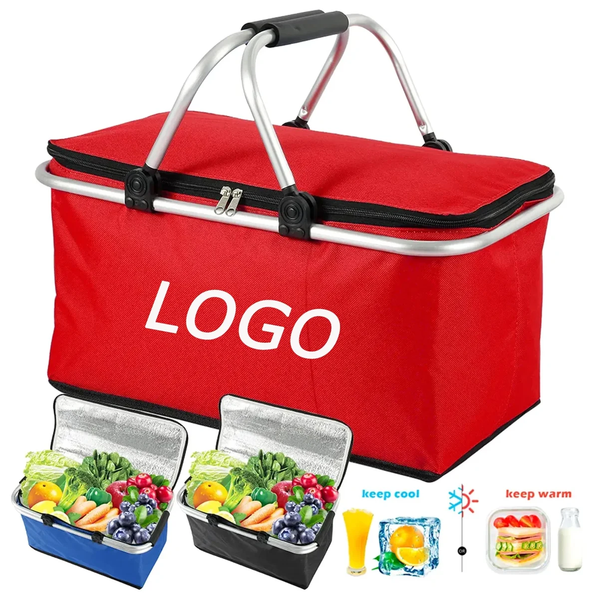 Muti-function Large Foldable Storage Cooler Insulated Bag 1