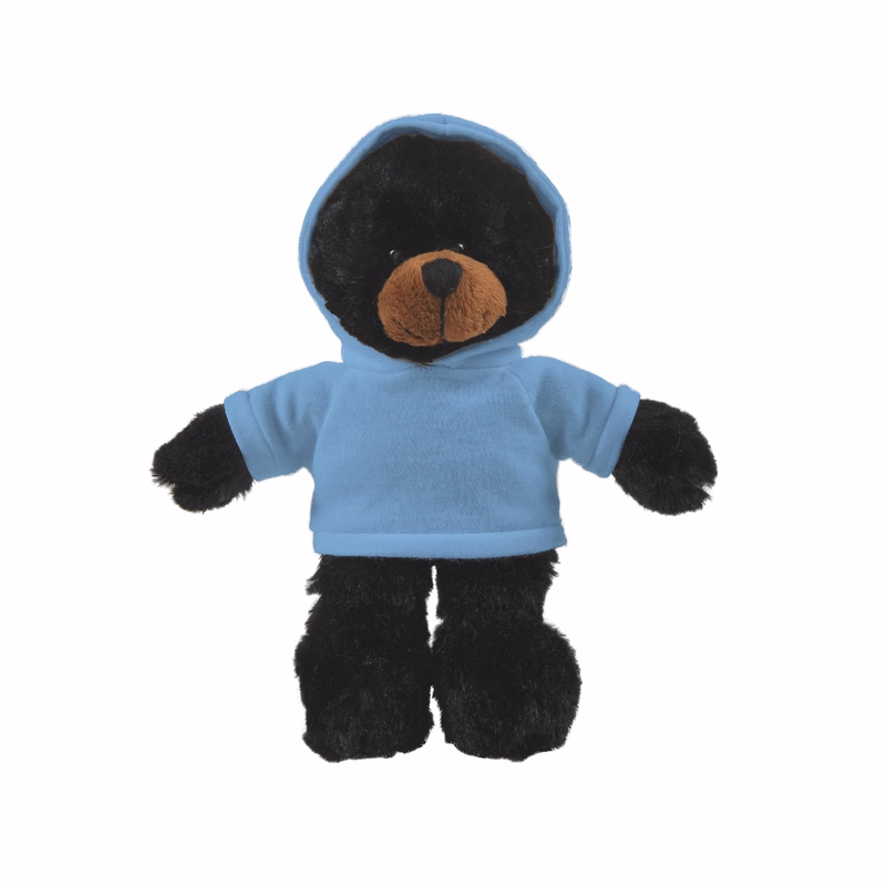 soft plush Black Bear with hoodie