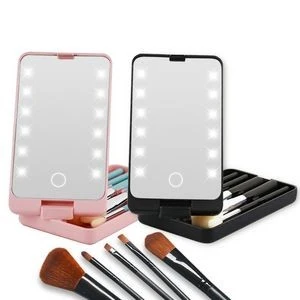 Led Makeup Brush Box Mirror 1