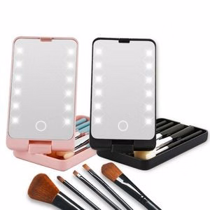 Led Makeup Brush Box Mirror