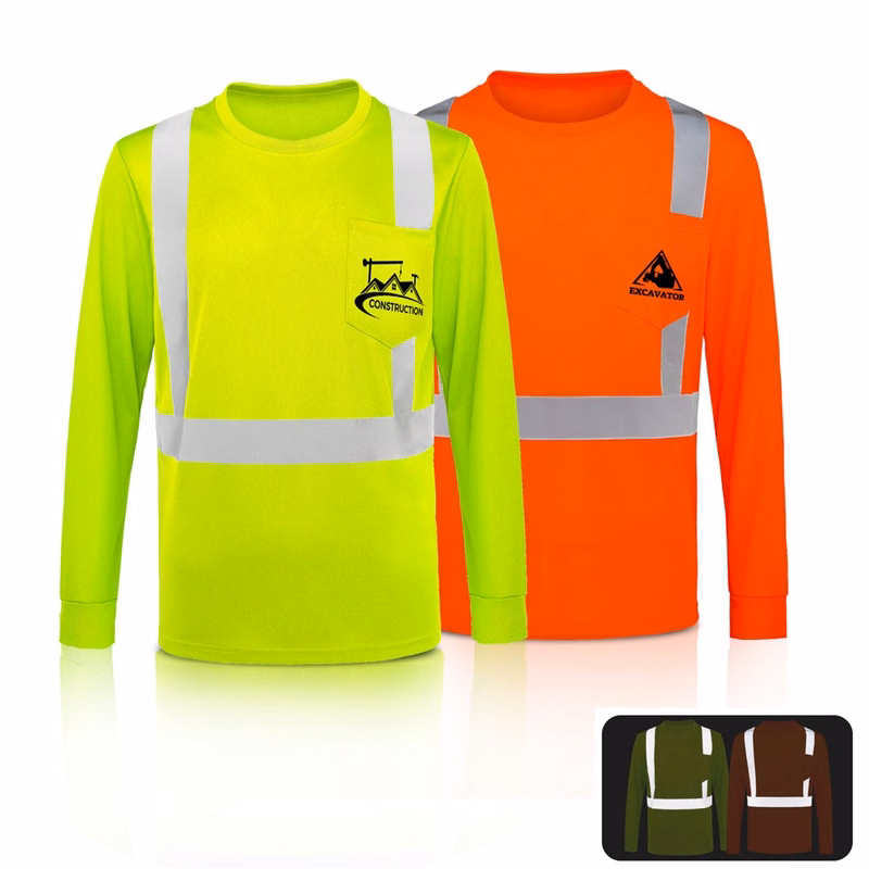 Class 2 Hi Vis Reflective Long Sleeve Safety T Shirt