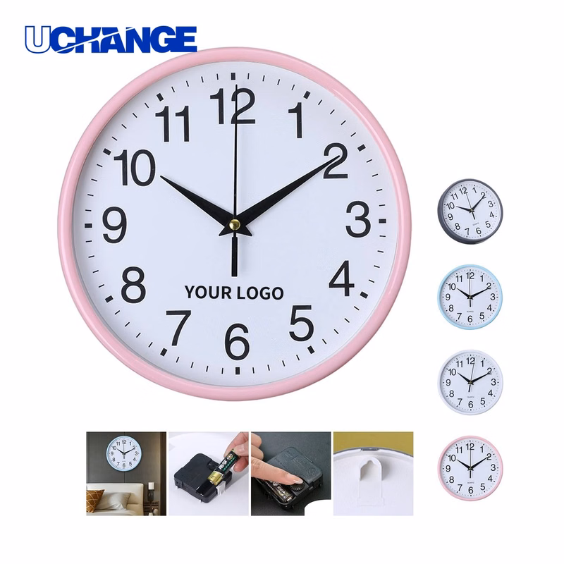 Plastic Wall Clock Timepiece 12" with Custom Face