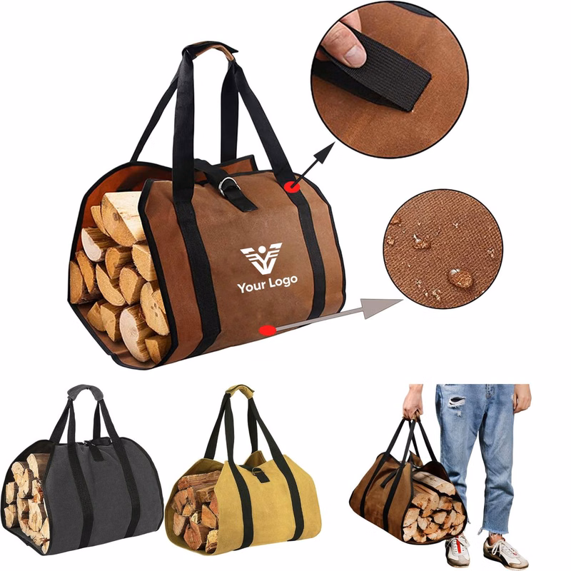 Canvas Firewood Storage Tote