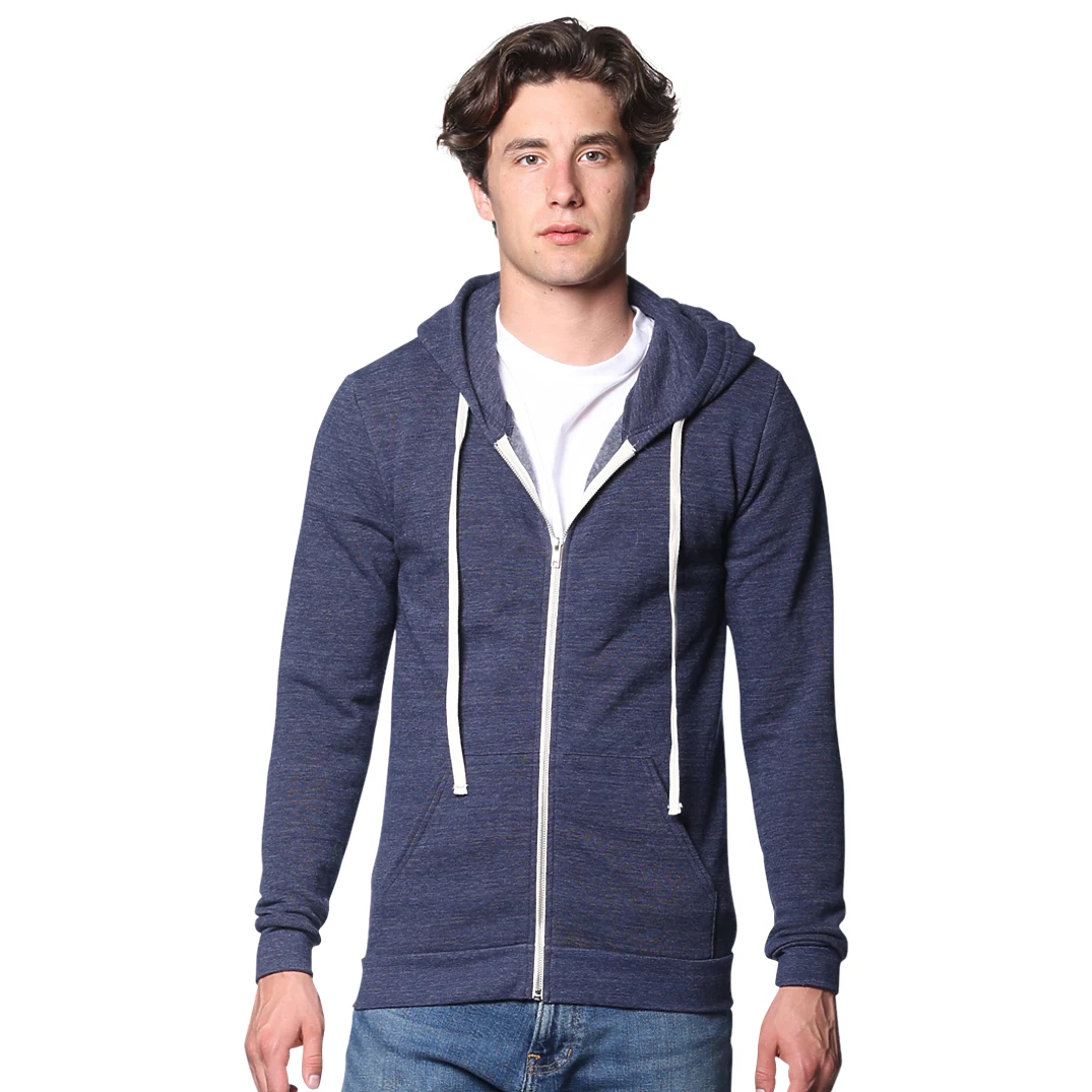 Unisex Triblend Fleece Zip Hoodie 1