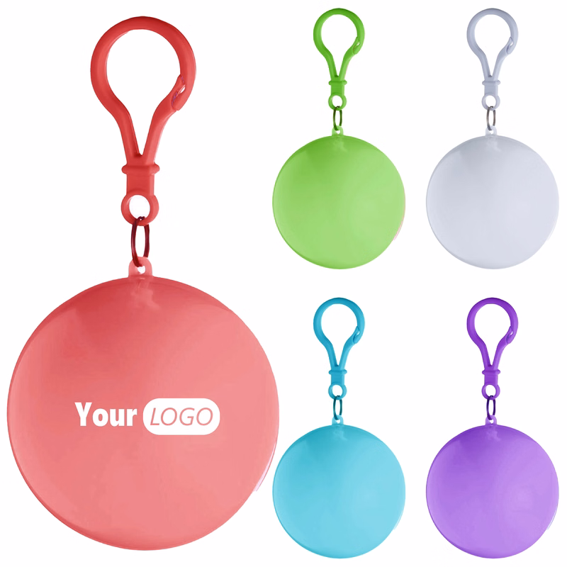 Polyethylene Compact Disposable Raincoat Ball With Custom Logo Option