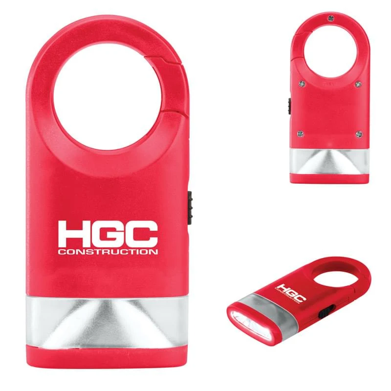 Portable Flashlight with Carabiner Clip 1