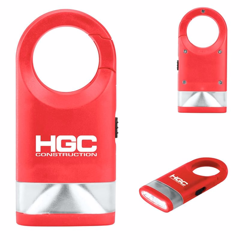 Portable Flashlight with Carabiner Clip