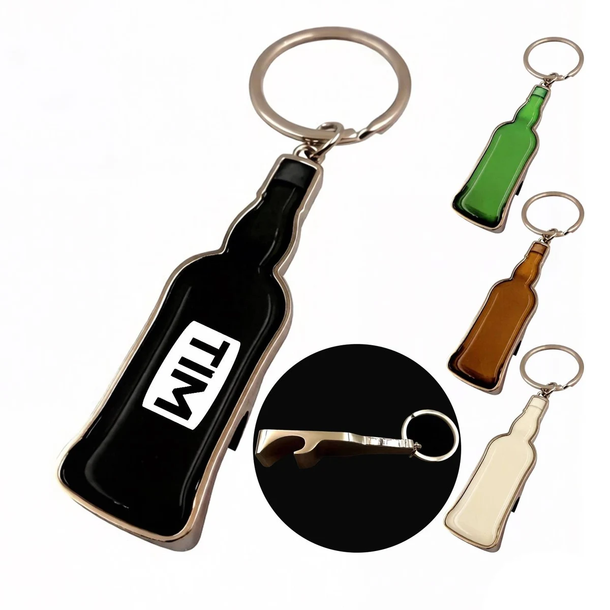 Beer Bottle Shape Opener Keychain 1