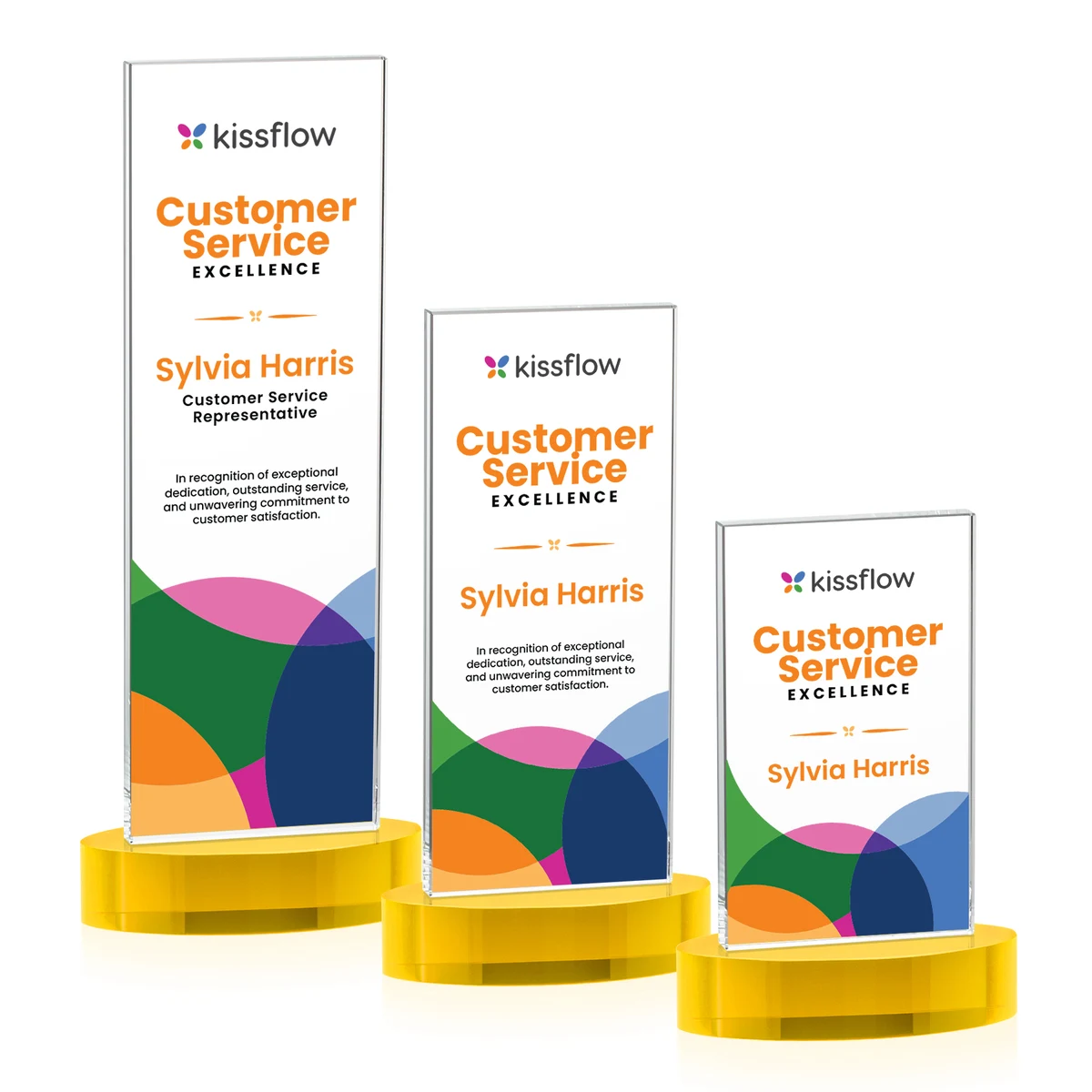 Heathrow VividPrint™ Award on Alberton Base - Gold 1