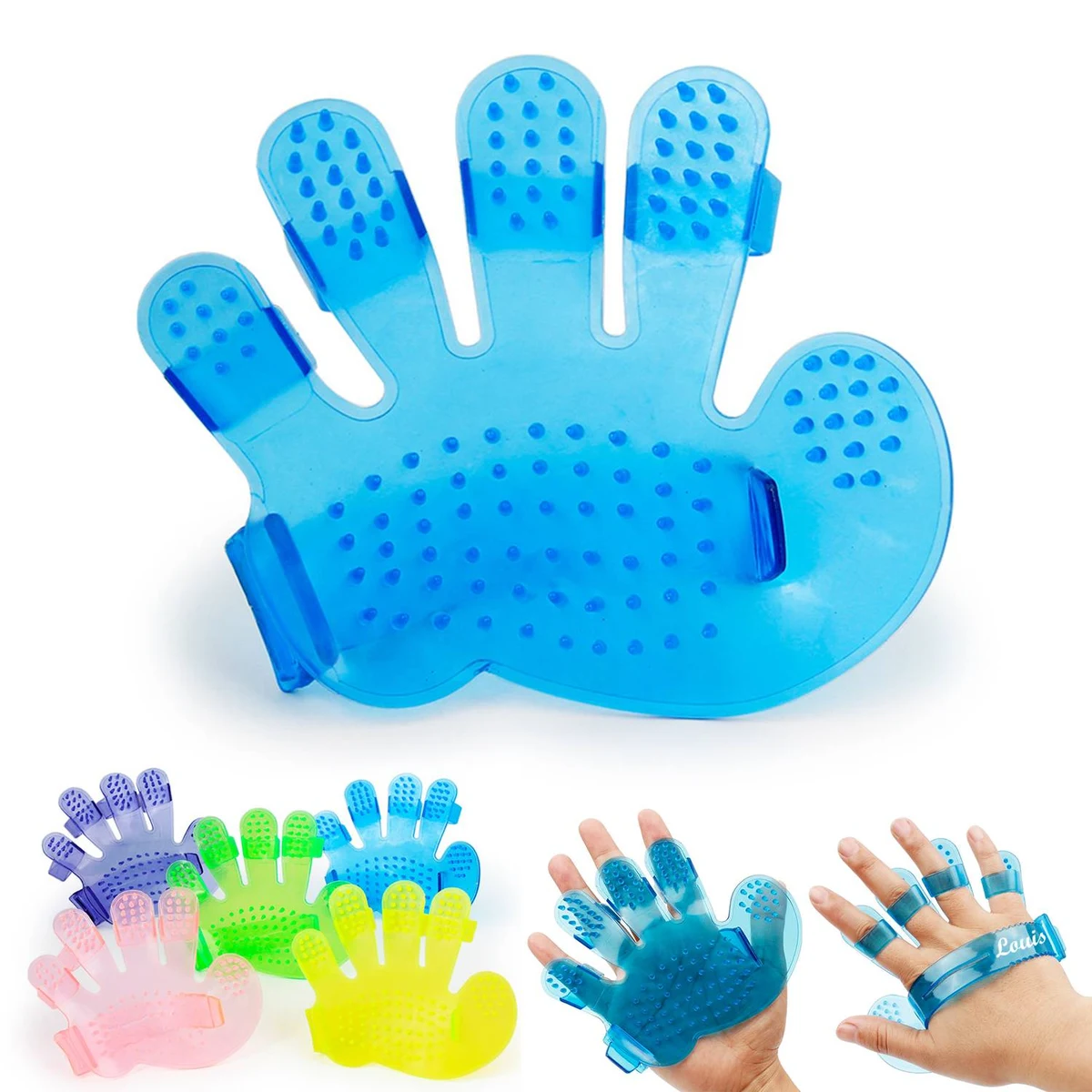 Pet Grooming Glove Brush Bathing Tools 1