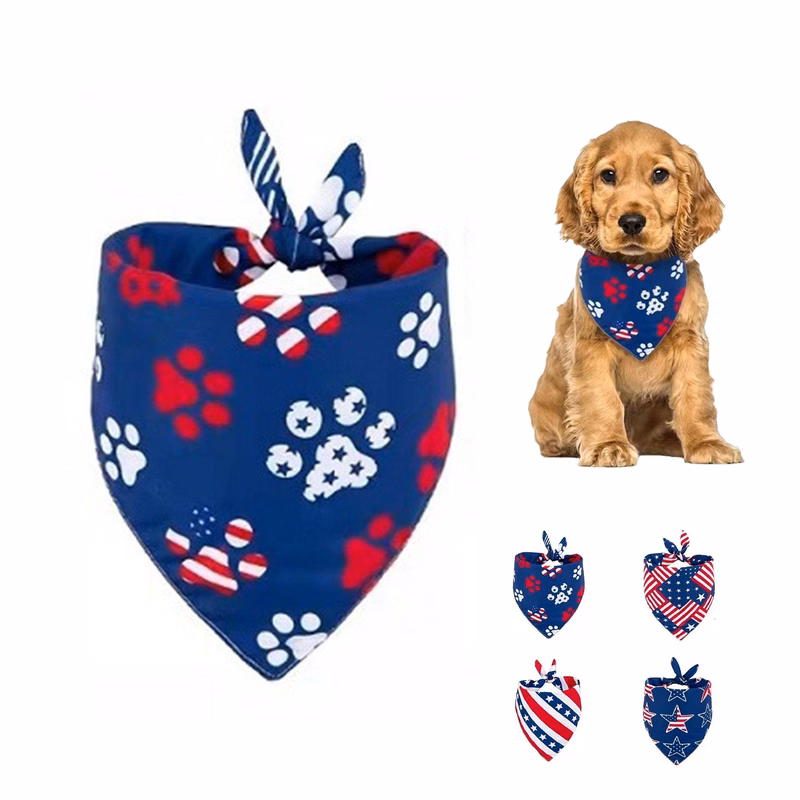 Independence Day Pet Dog Triangle Drool Towel
