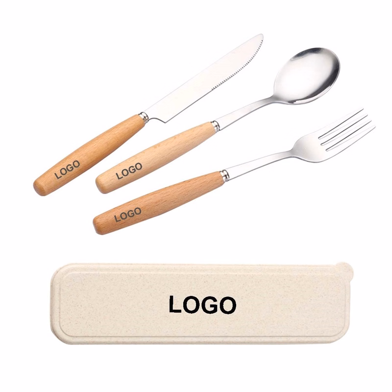 Stainless Steel Cutlery Set With Wooden Handle