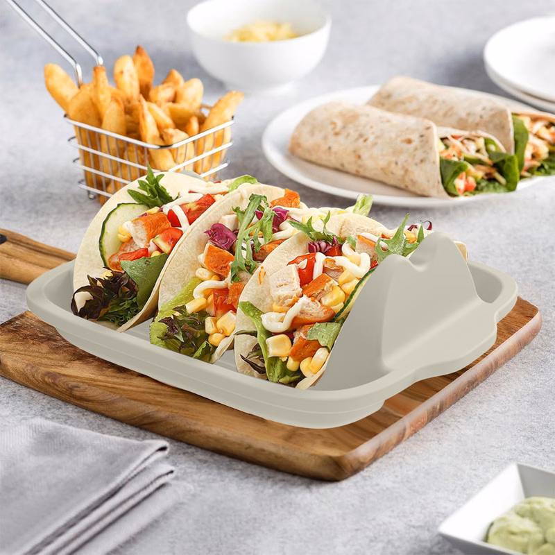 Reusable Silicone Taco Holder With Dividers