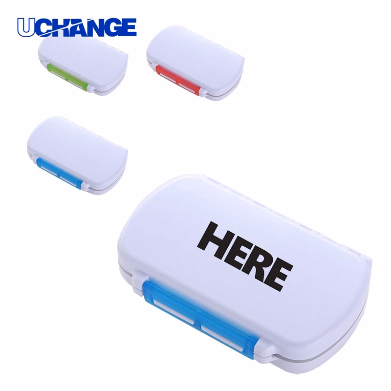 Health Rectangular 6-Grid Airtight Pill Organizer Case