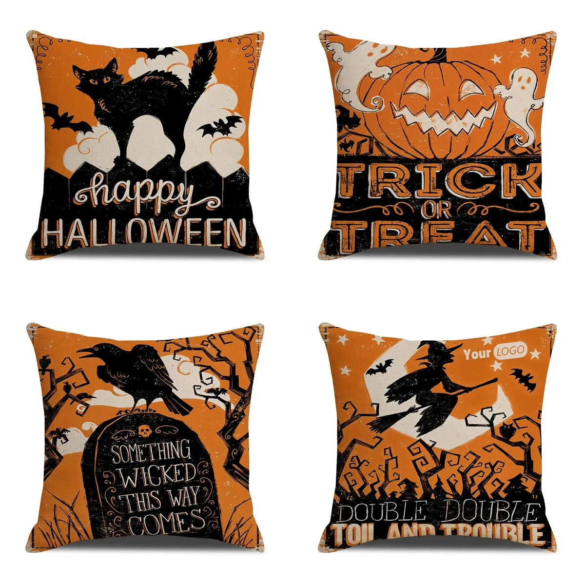 Flax Halloween Printed Pillowcase 1