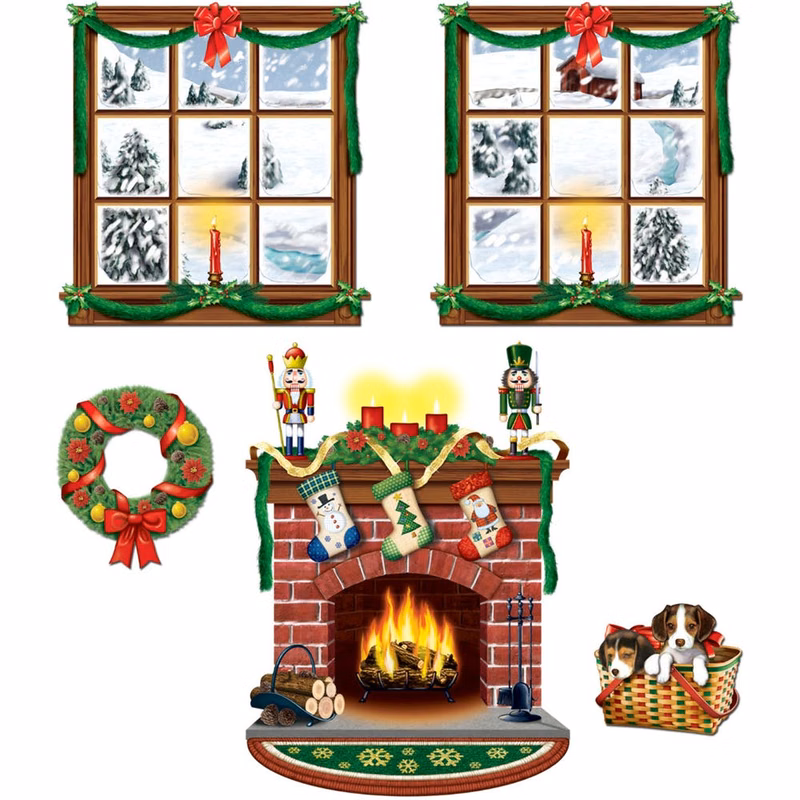 Indoor Christmas Prop Sets - 5 Piece 15-49"