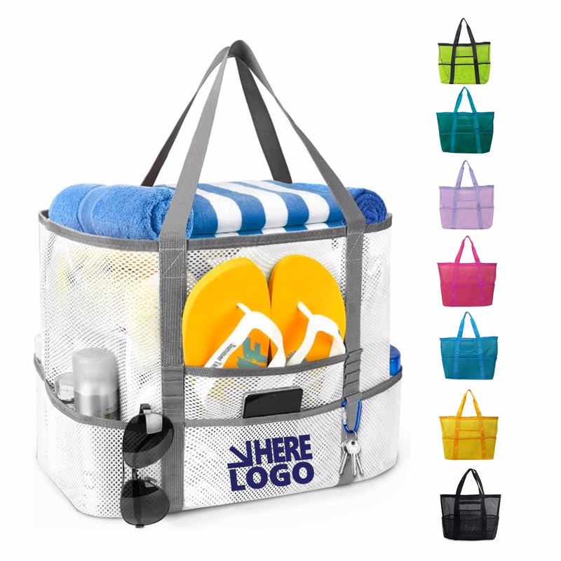 Extra Large Mesh Pockets Beach Bag