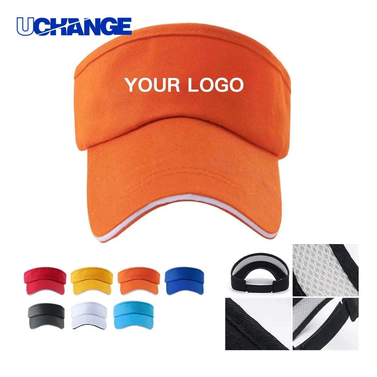 Breathable Poly Cotton Sun Visor Hat with Wide Brim for Outdoor Use 1