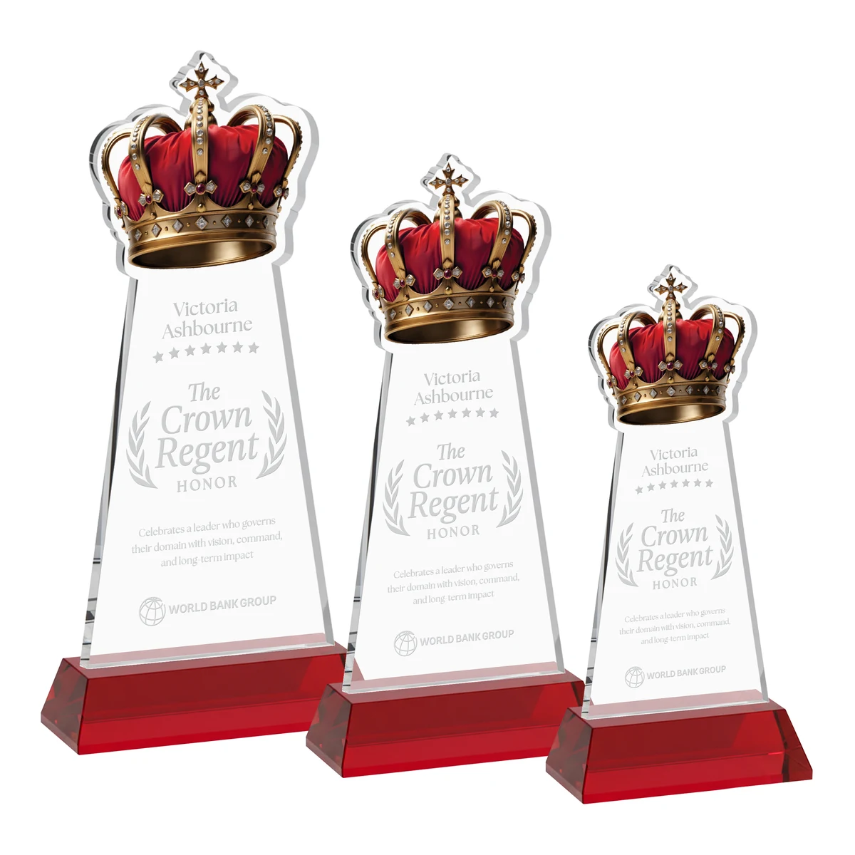 Crown Award on Hartford Base - Red 1