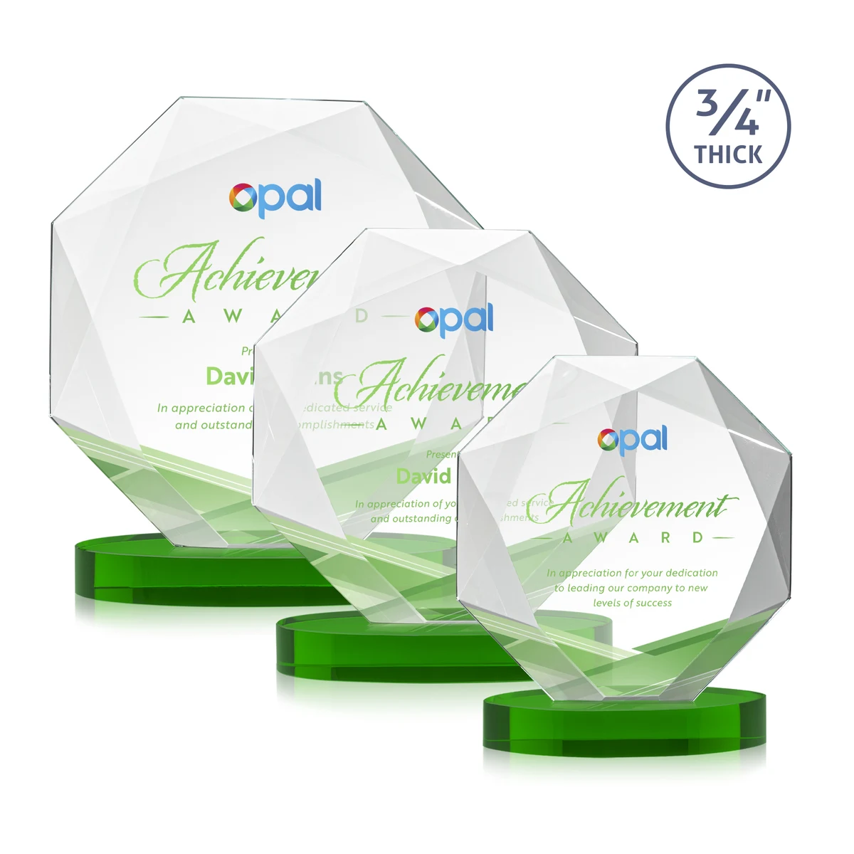 Bradford VividPrint™ Award on Alberton Base - Green 1