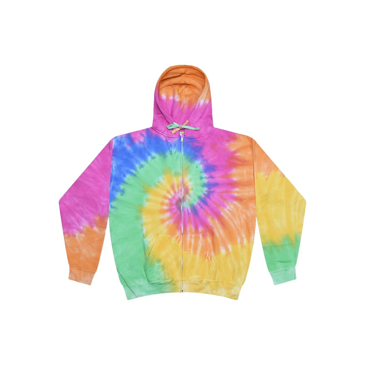 Unisex Tie-Dyed Full-Zip Hooded Sweatshirt - 8888 1